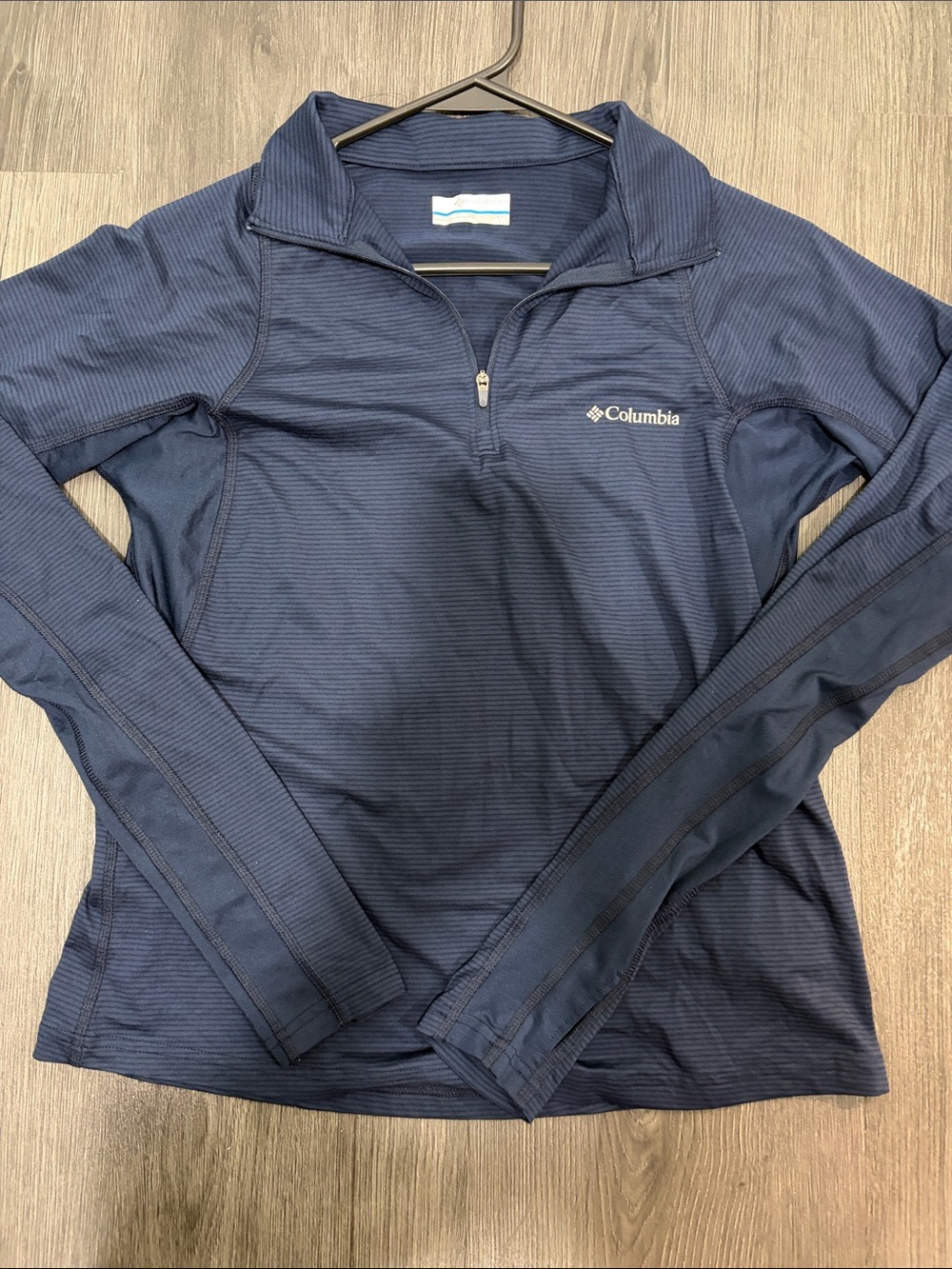 Columbia Women's Navy Long-Sleeve Half-Zip Swim Top